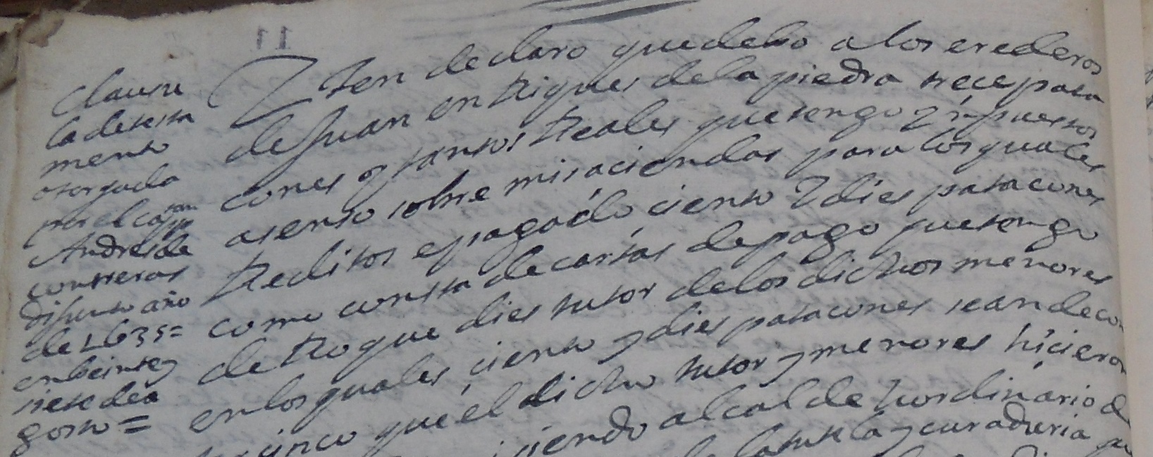 Extracto del testamento del capitán Andrés de Contreras.